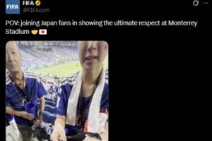 遭批作秀，FIFA官方账号持续宣传：首视角展现日本球迷赛后清理